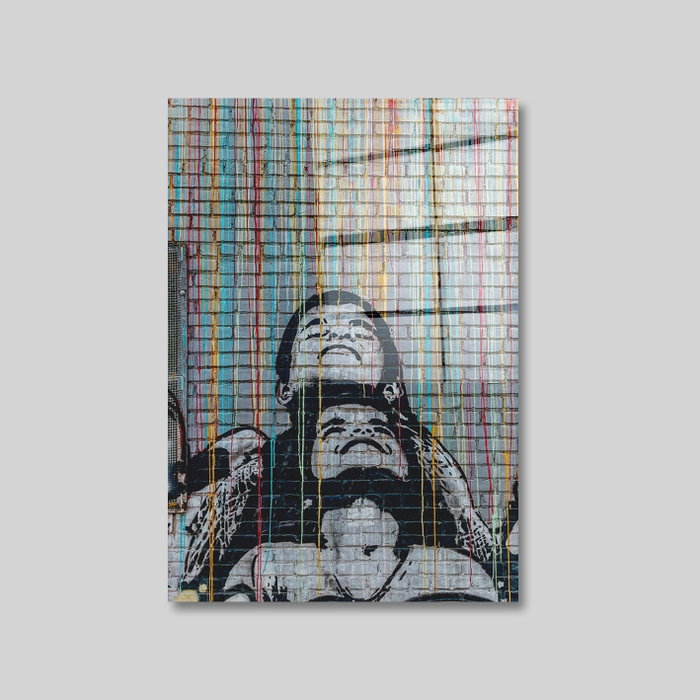 Wallity Cuadro Decorativo Banksy 45 x 65 cm en Vidrio Templado